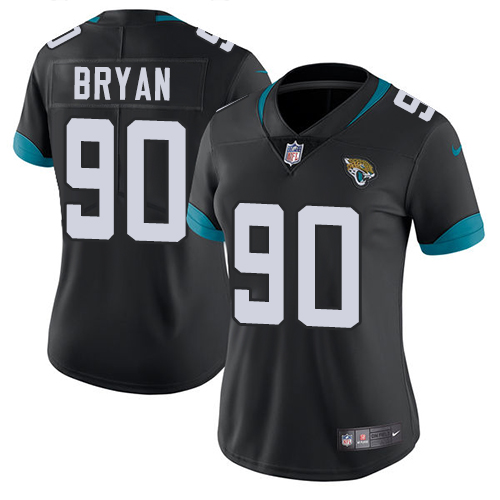 Nike Jacksonville Jaguars #90 Taven Bryan Black Team Color Women Stitched NFL Vapor Untouchable Limited Jersey->women nfl jersey->Women Jersey